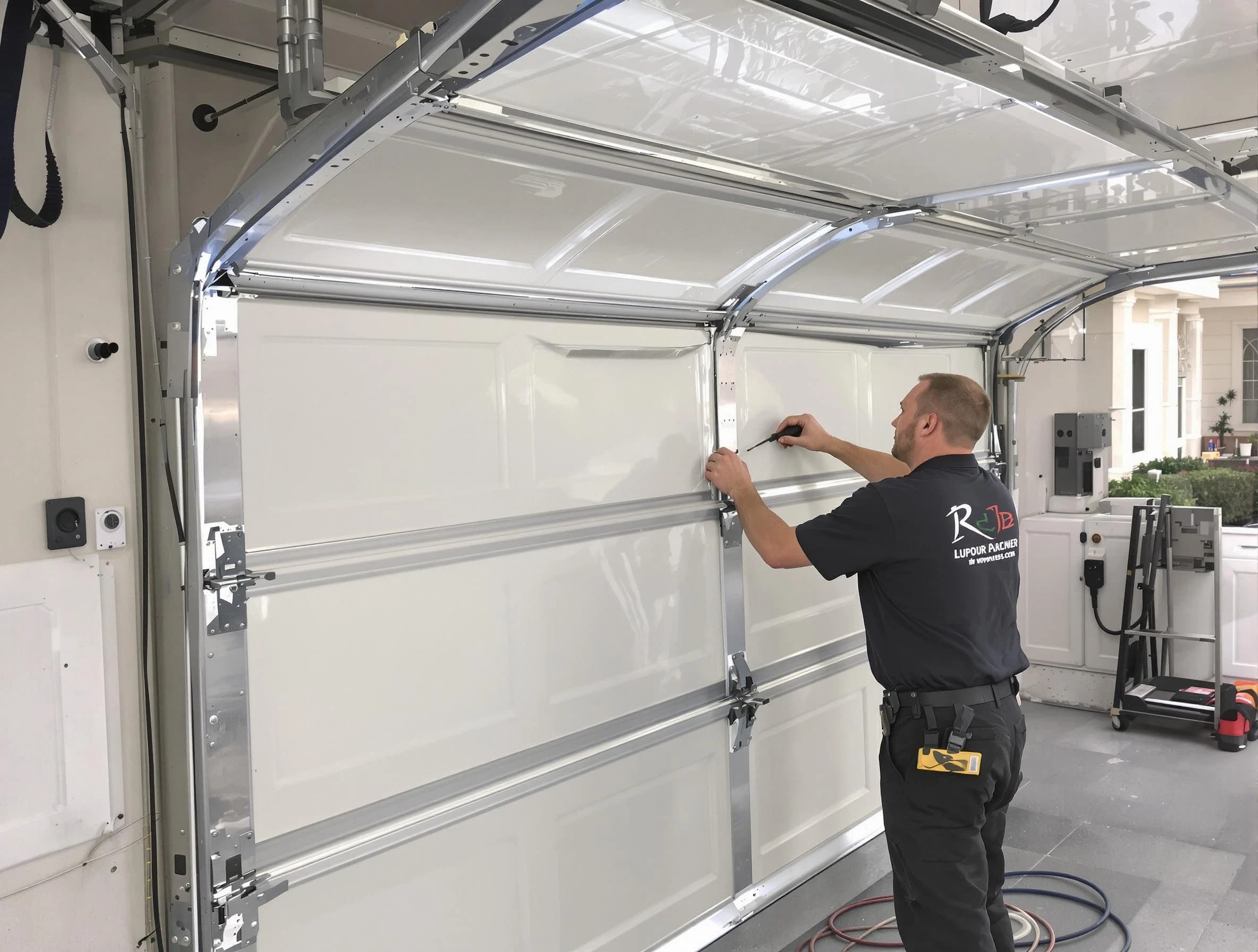 Santaquin Garage Door Repair professional performing panel repair in Santaquin