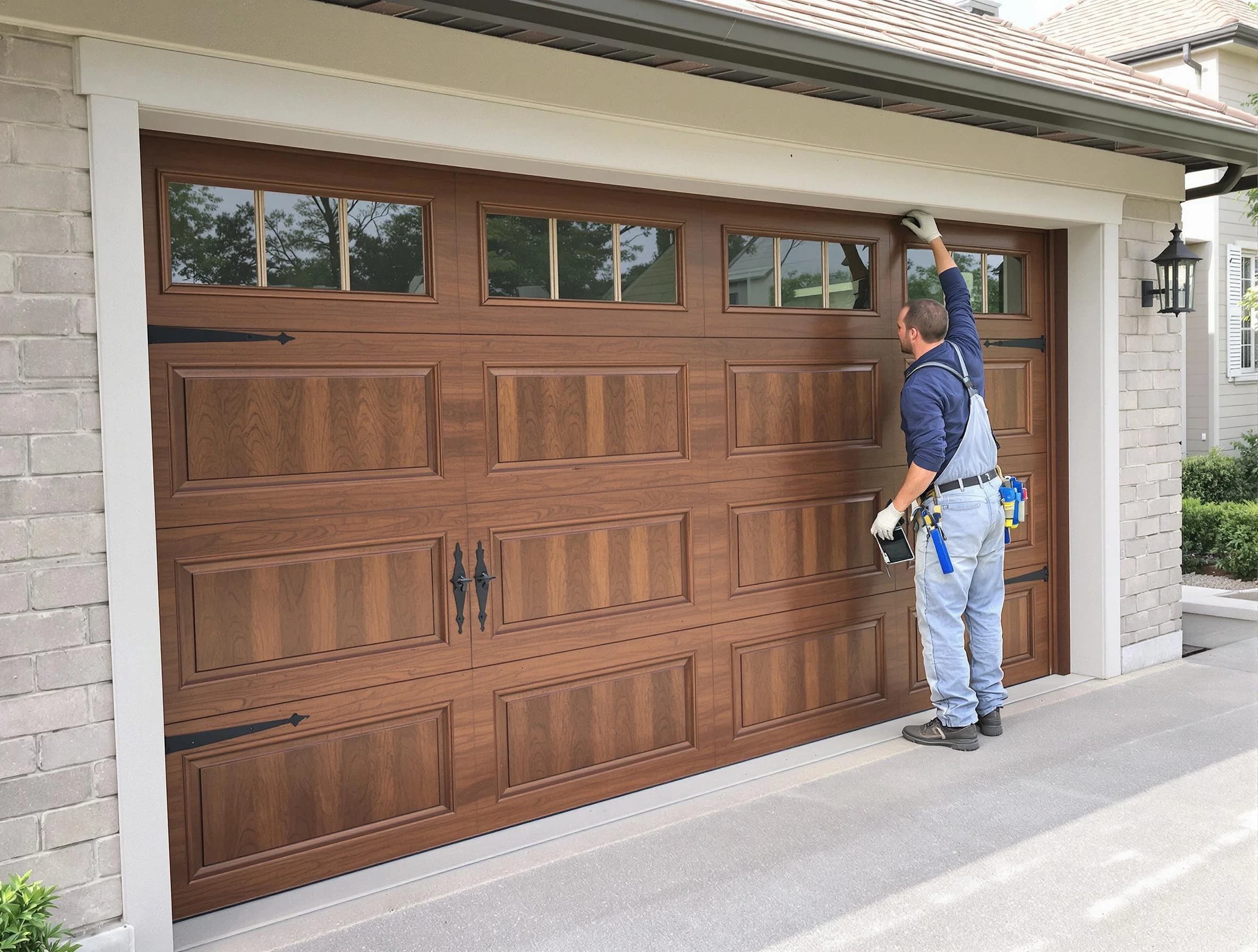 Custom garage door showcase by Santaquin Garage Door Repair in Santaquin