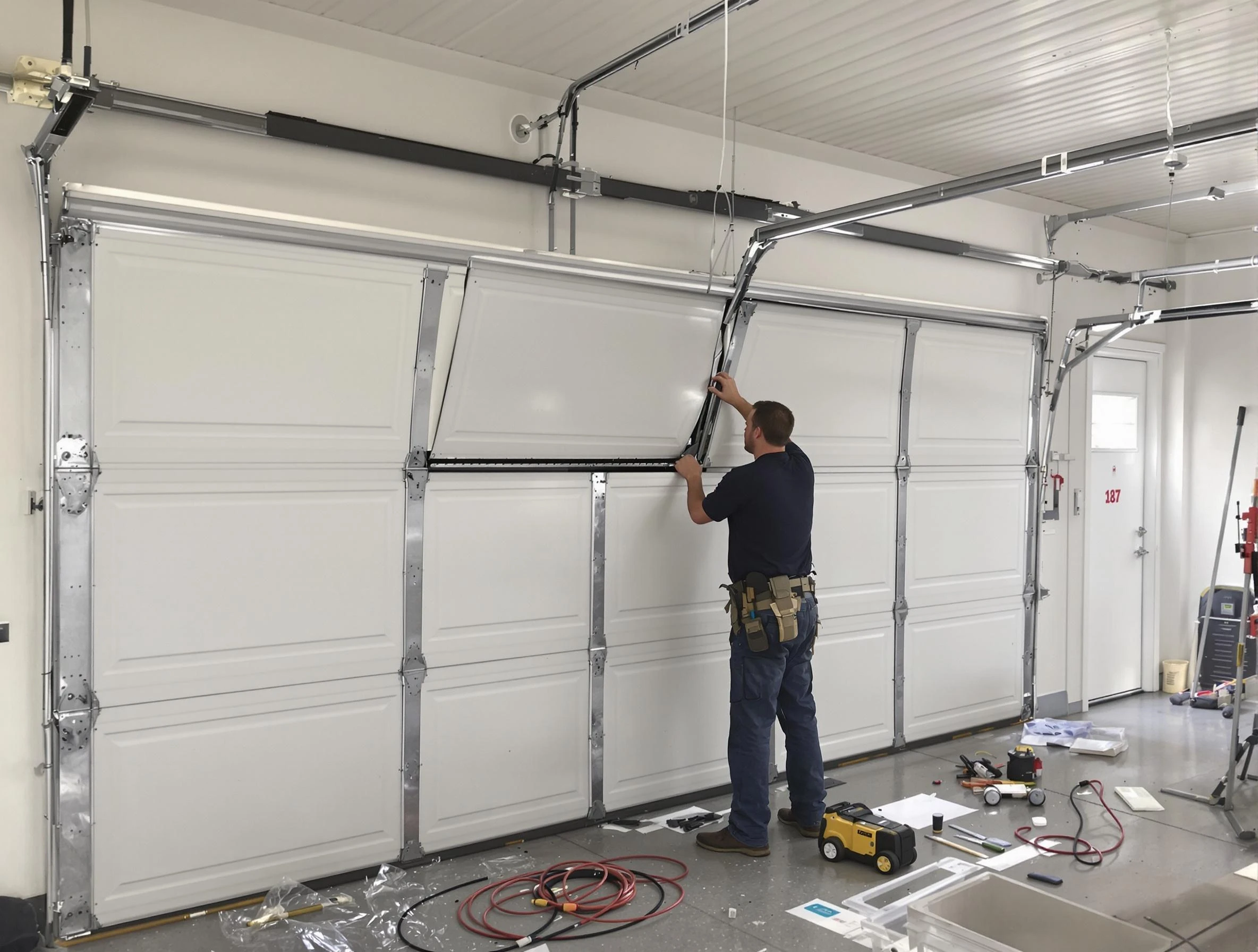 Garage Door Section Replacement in Santaquin