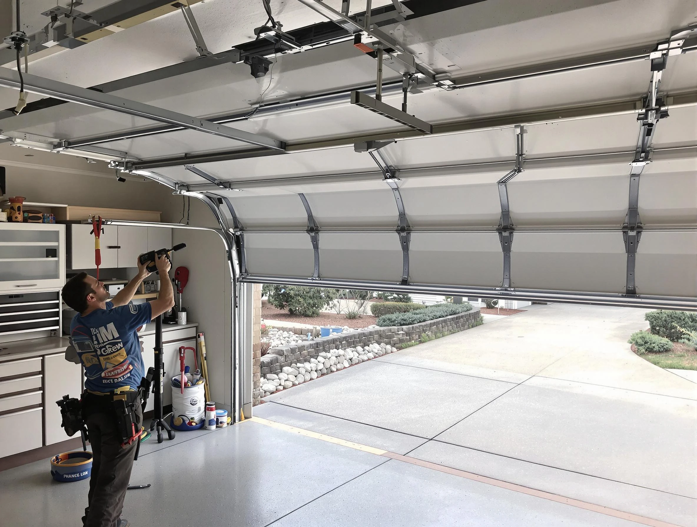 Garage door track repair service by Santaquin Garage Door Repair in Santaquin